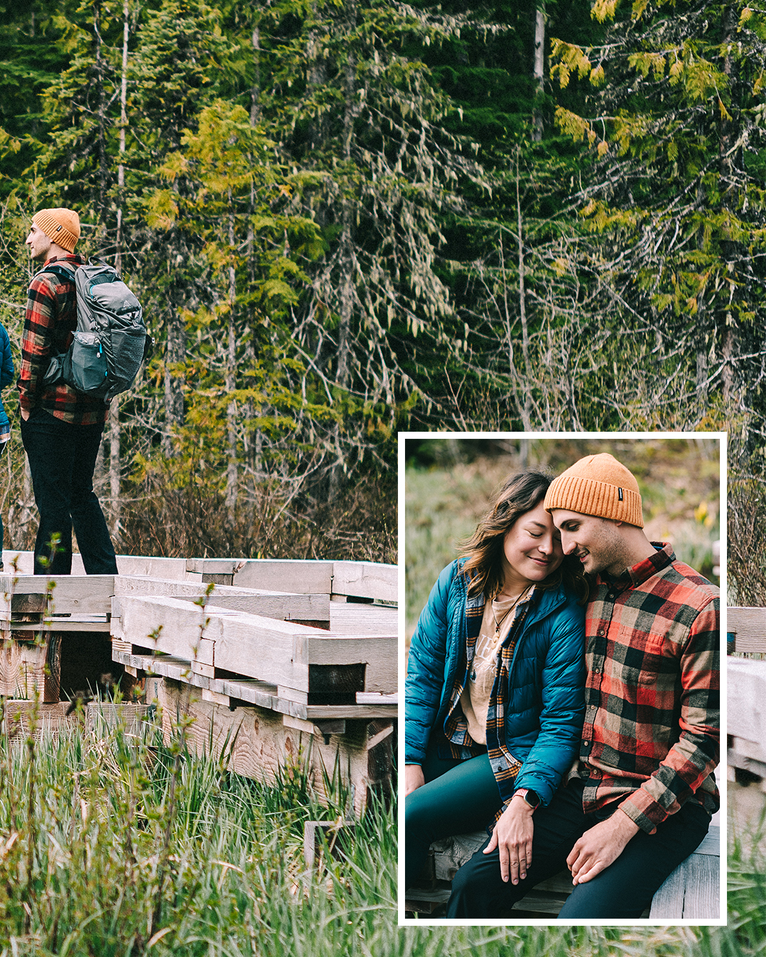 Surprise proposal at Trillium Lake with the view of Mt. Hood — photograph 3 of 10
